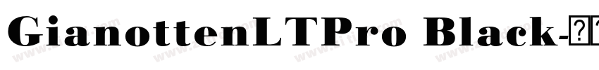 GianottenLTPro Black字体转换 GianottenLTPro Black字体转换